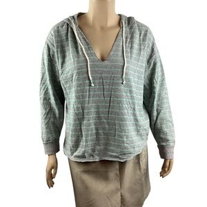 Victoria's Secret Hoodie Size XL Gray Stripe